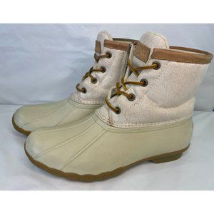 Sperry Saltwater Sparkle Textile Waterproof Boots, Women's 7